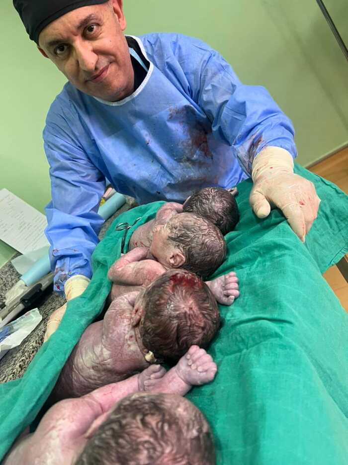 الدكتور محسن الصادقي ينجح في مساعدة سيدة على إنجاب أربعة توائم