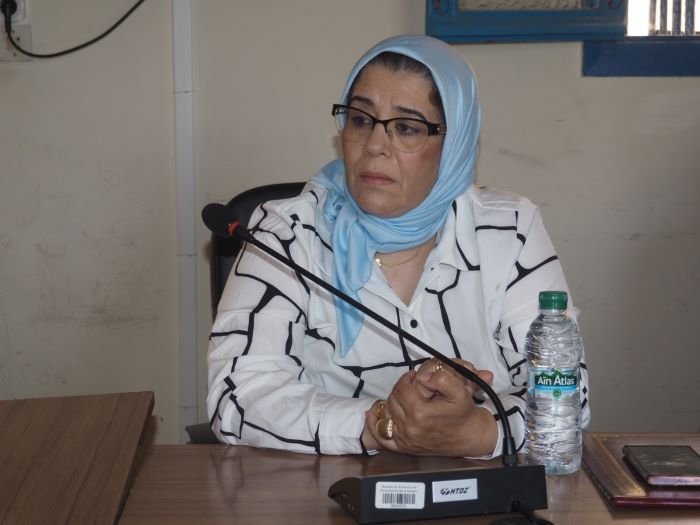  سعاد الوهابي رائيسة تعاونية سجى للخياطة والتنمية والتضامن